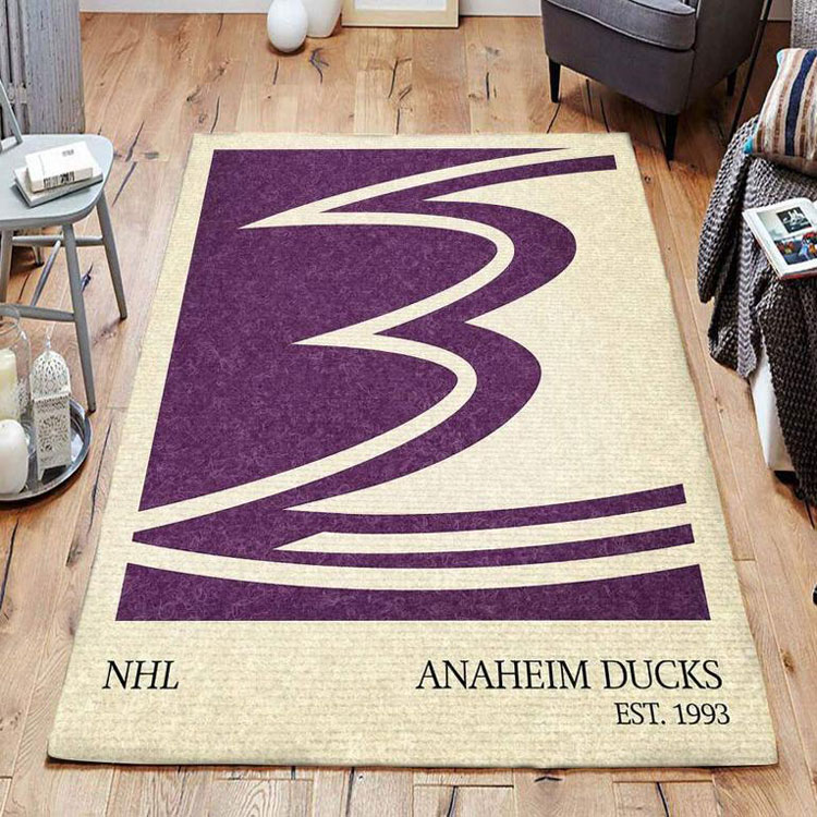 Anaheim Ducks Area Rug NHL Area Rug Dining Room Rug Indoor Rug Rectangle Carpet
