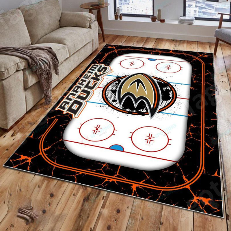Anaheim Ducks Area Rug NHL Area Rug Living Room Area Rug Indoor Rug Rectangle Carpet