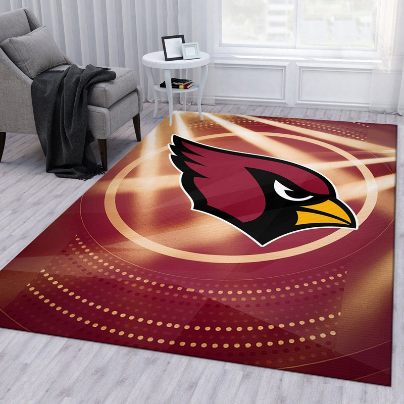 Arizona Cardinals Area Rug NFL Area Rug Living Room Rug Indoor Rugs Rectangle Carpet