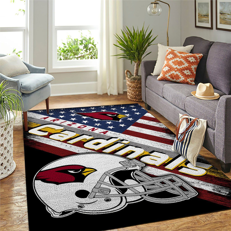 Arizona Cardinals Area Rug NFL Area Rug Living Room Rug Indoor Rug Rectangle Carpet