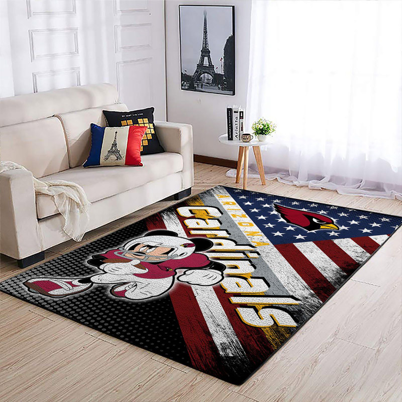 Arizona Cardinals Rug NFL Area Rug Bedroom Area Rug Indoor Rugs Rectangle Carpet