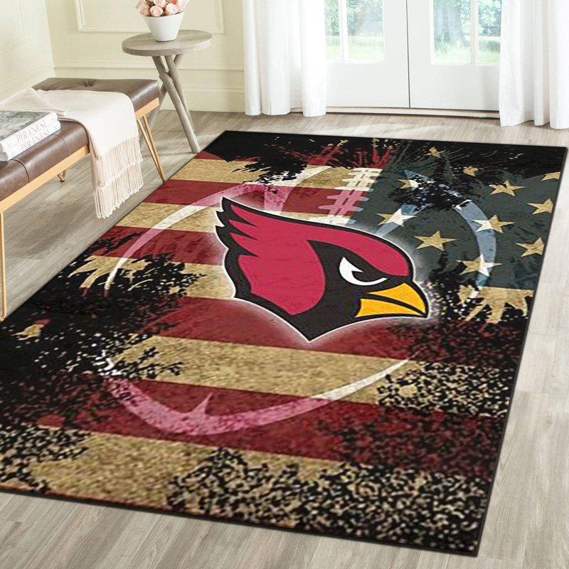 Arizona Cardinals Rug NFL Area Rug Bathroom Rug Indoor Rug Rectangle Carpet