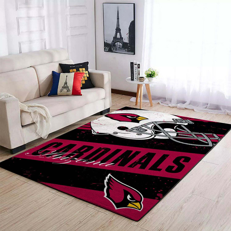 Arizona Cardinals Rug NFL Area Rug Bedroom Area Rug Indoor Rugs Rectangle Carpet