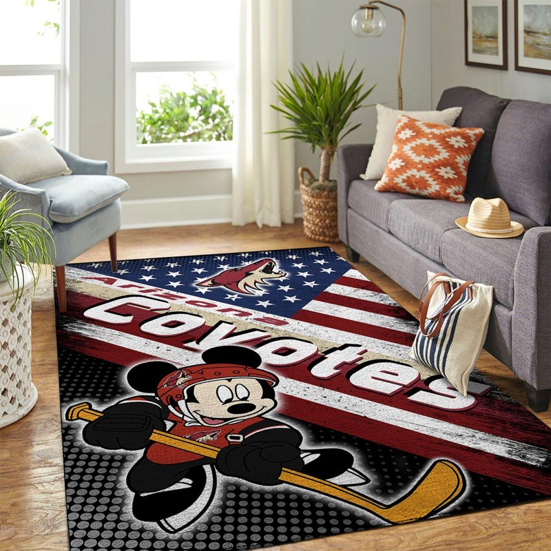 Arizona Coyotes Area Rug NHL Area Rug Bathroom Rugs Indoor Rug Rectangle Carpet