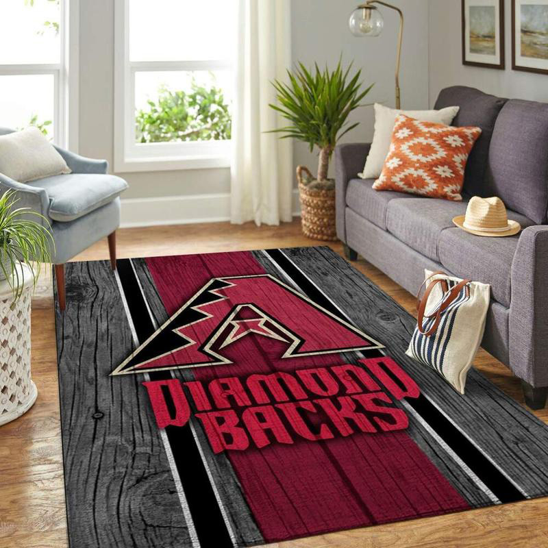 Arizona Diamondbacks Area Rug MLB Area Rug Bedroom Rug Indoor Indoor Rugs Rectangle Carpet