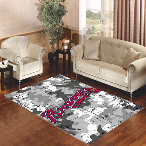 Atlanta Braves Area Rug MLB Area Rug Living Room Rug Indoor Indoor Rug Rectangle Carpet
