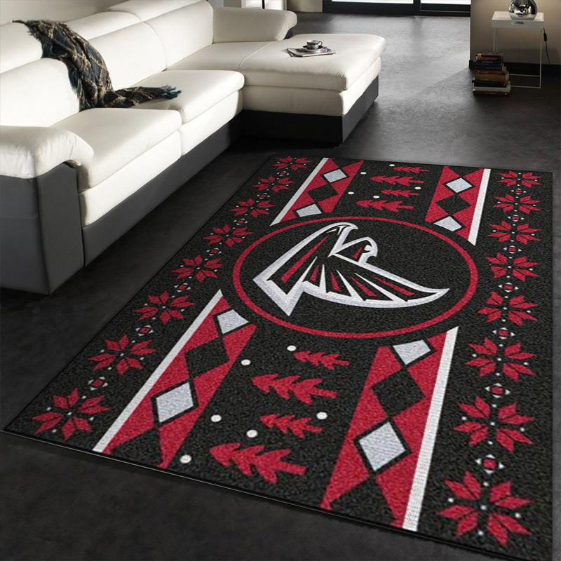 Atlanta Falcon Area Rug NFL Area Rug Dining Room Rug Indoor Rugs Rectangle Carpet
