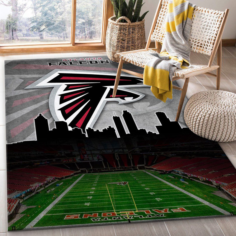 Atlanta Falcon Rug NFL Area Rug Dining Room Rug Indoor Indoor Rugs Rectangle Carpet