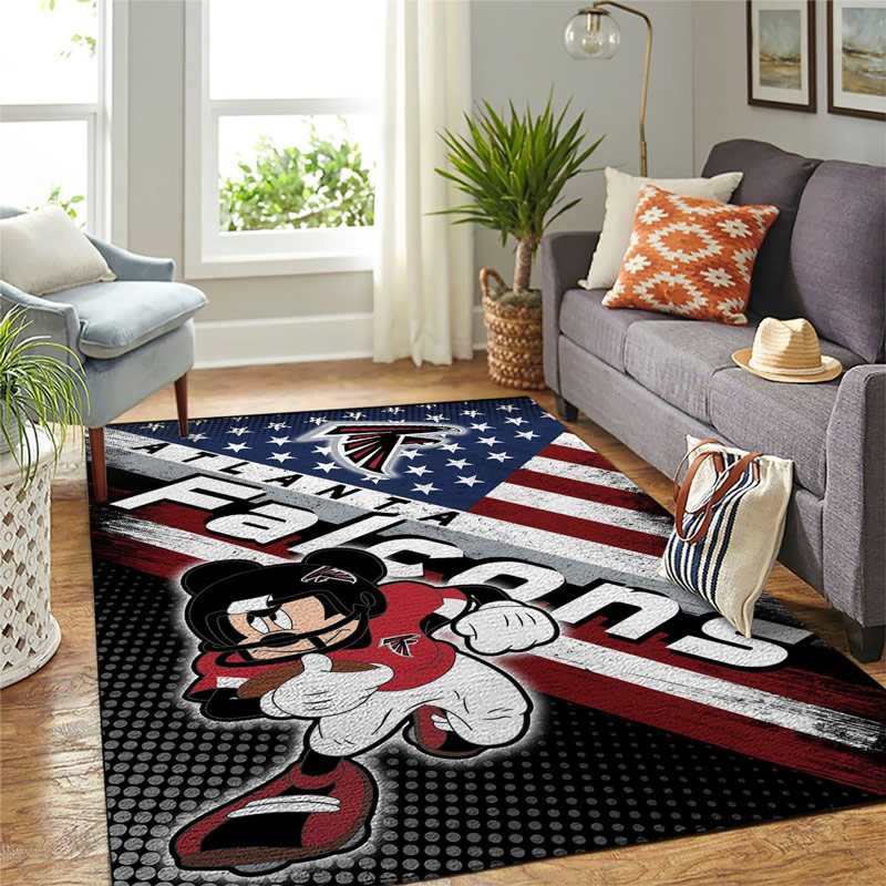 Atlanta Falcon Area Rug NFL Area Rug Dining Room Rug Indoor Indoor Rugs Rectangle Carpet