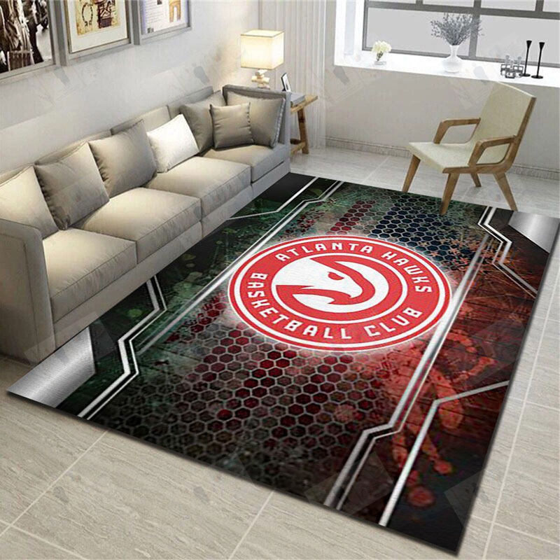 Atlanta Hawks Rug NBA Area Rug Living Room Rug Indoor Indoor Rugs Rectangle Carpet
