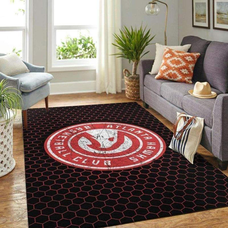 Atlanta Hawks Rug NBA Area Rug Dining Room Rugs Indoor Rug Rectangle Carpet
