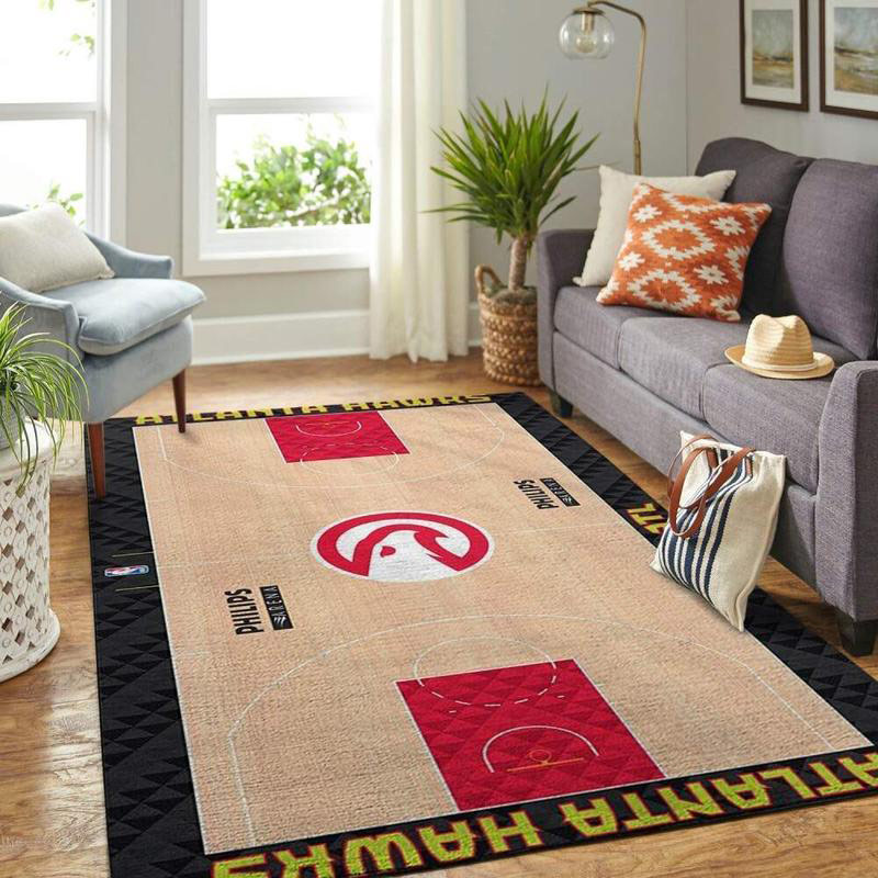 Atlanta Hawks Rug NBA Area Rug Living Room Rug Indoor Rugs Rectangle Carpet