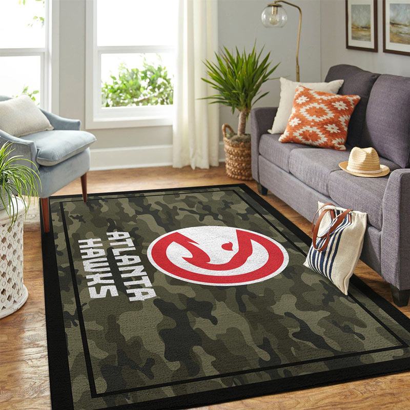 Atlanta Hawks Rug NBA Area Rug Kitchen Rug Indoor Indoor Rug Rectangle Carpet