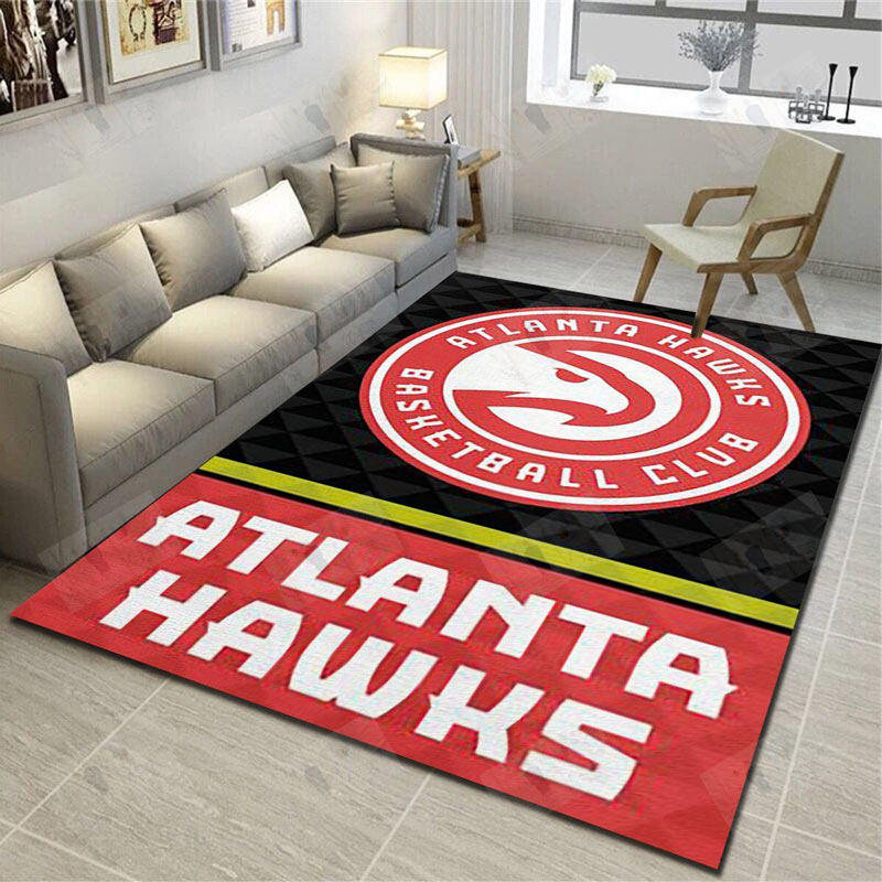 Atlanta Hawks Rug NBA Area Rug Bathroom Rugs Indoor Rugs Rectangle Carpet