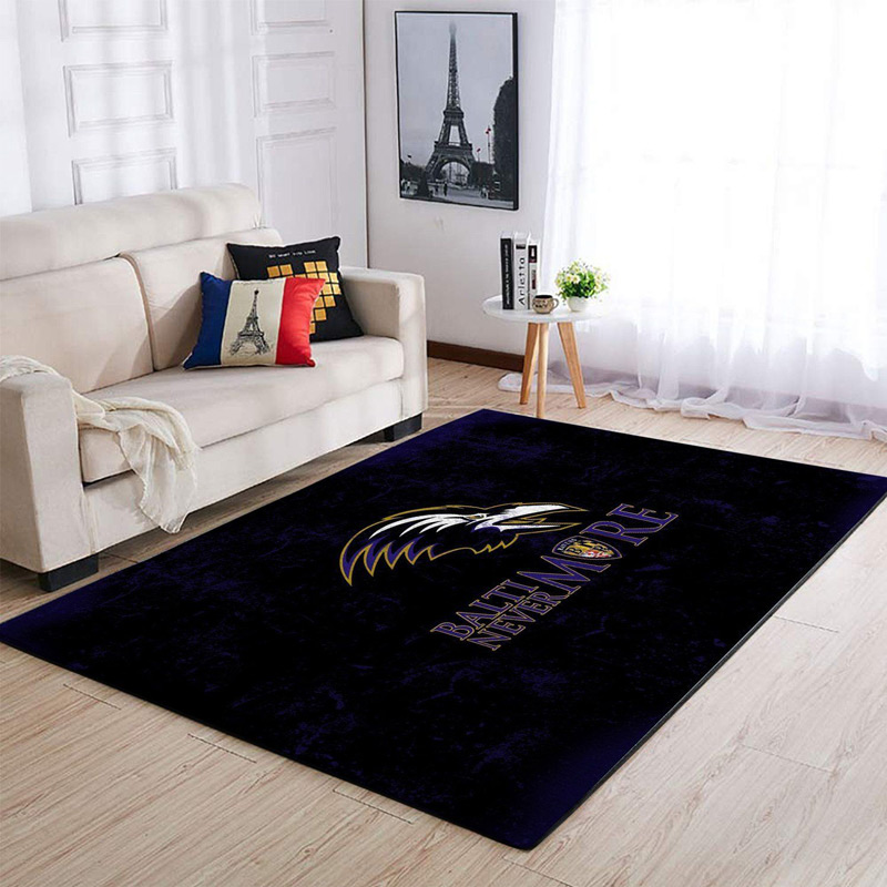 Baltimore Ravens Area Rug NFL Area Rug Living Room Rug Indoor Indoor Rugs Rectangle Carpet
