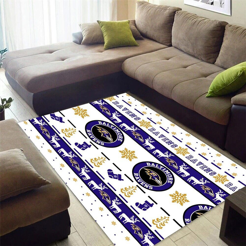 Baltimore Ravens Rug NFL Area Rug Living Room Rug Indoor Rugs Rectangle Carpet