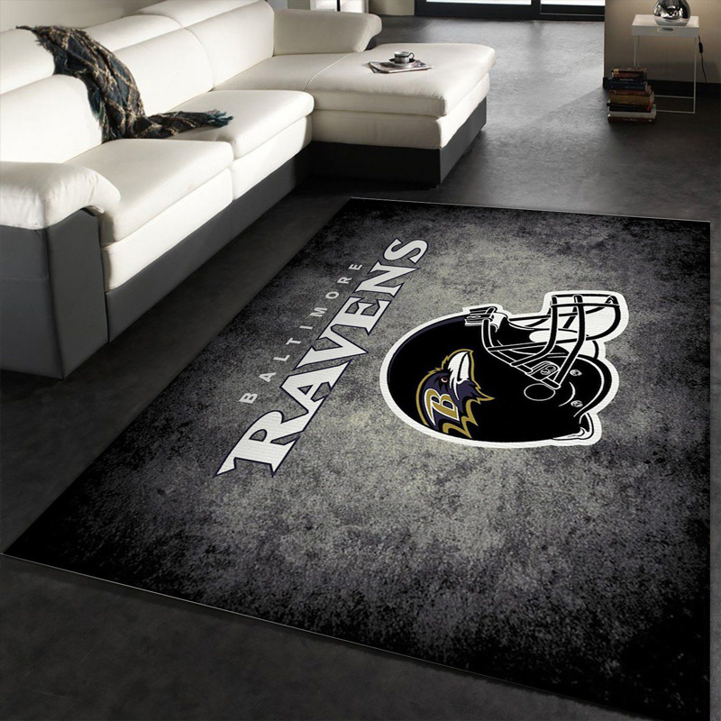 Baltimore Ravens Rug NFL Area Rug Bedroom Area Rug Indoor Indoor Rugs Rectangle Carpet