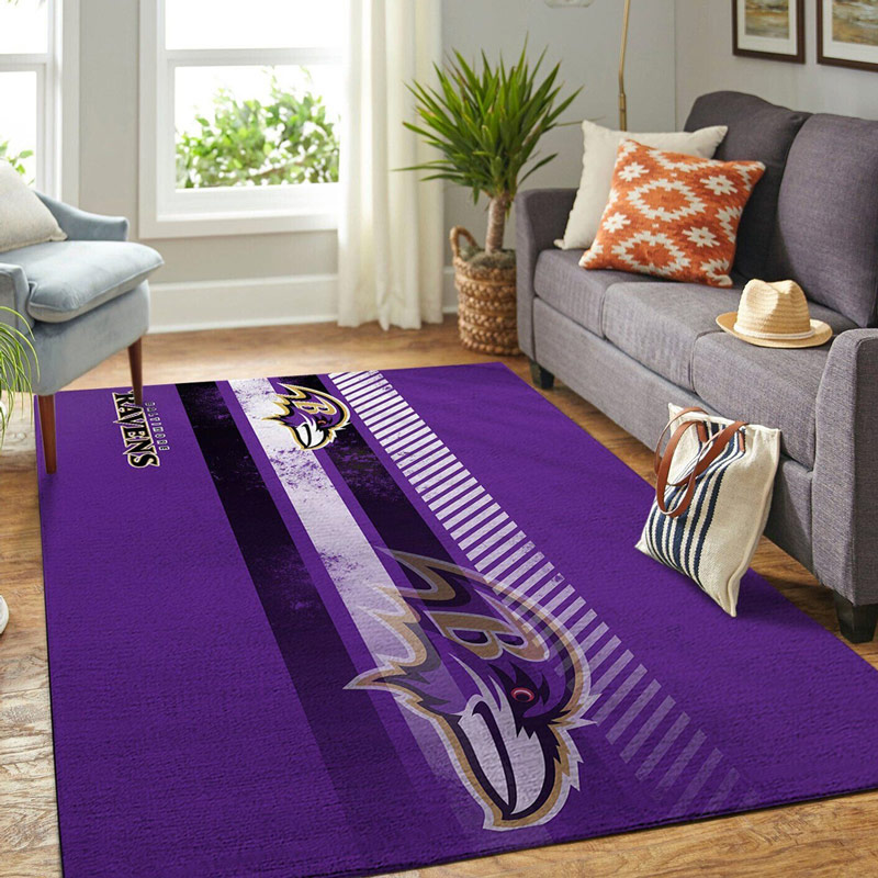 Baltimore Ravens Rug NFL Area Rug Bathroom Rugs Indoor Rug Rectangle Carpet