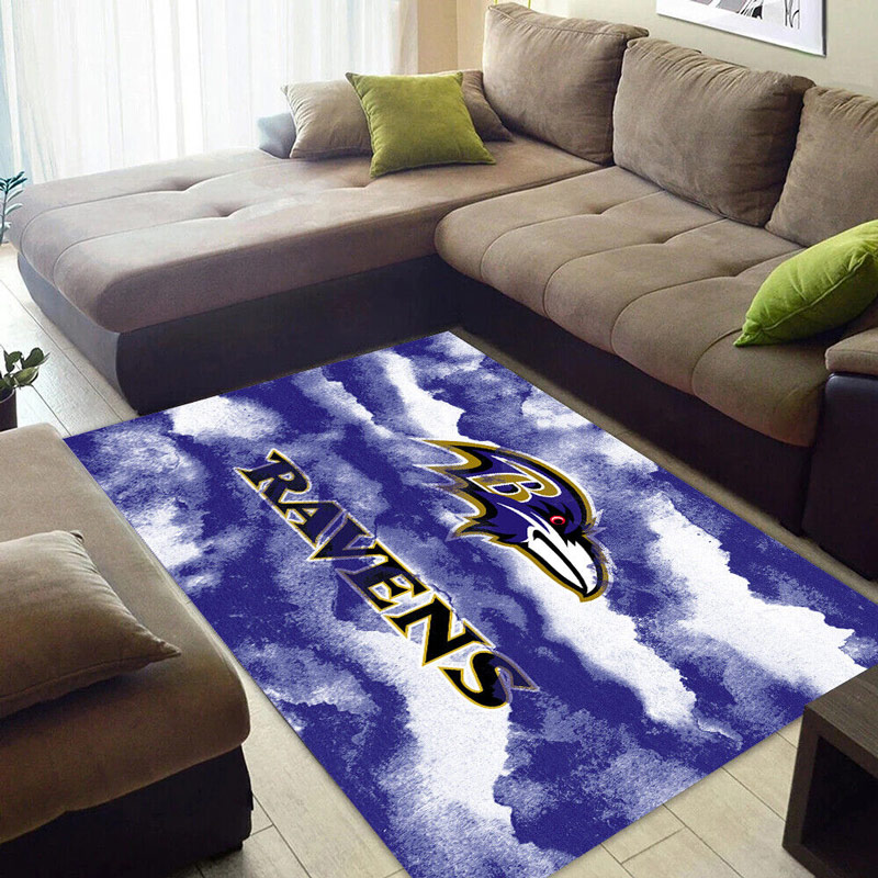 Baltimore Ravens Area Rug NFL Area Rug Living Room Rug Indoor Rugs Rectangle Carpet