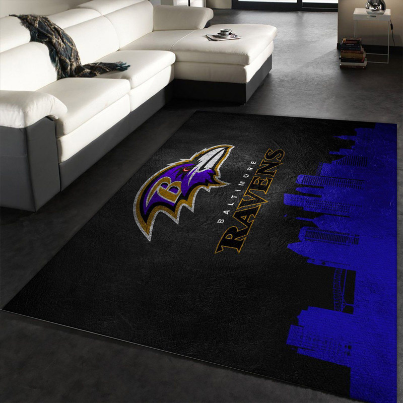 Baltimore Ravens Area Rug NFL Area Rug Kitchen Rug Indoor Rug Rectangle Carpet