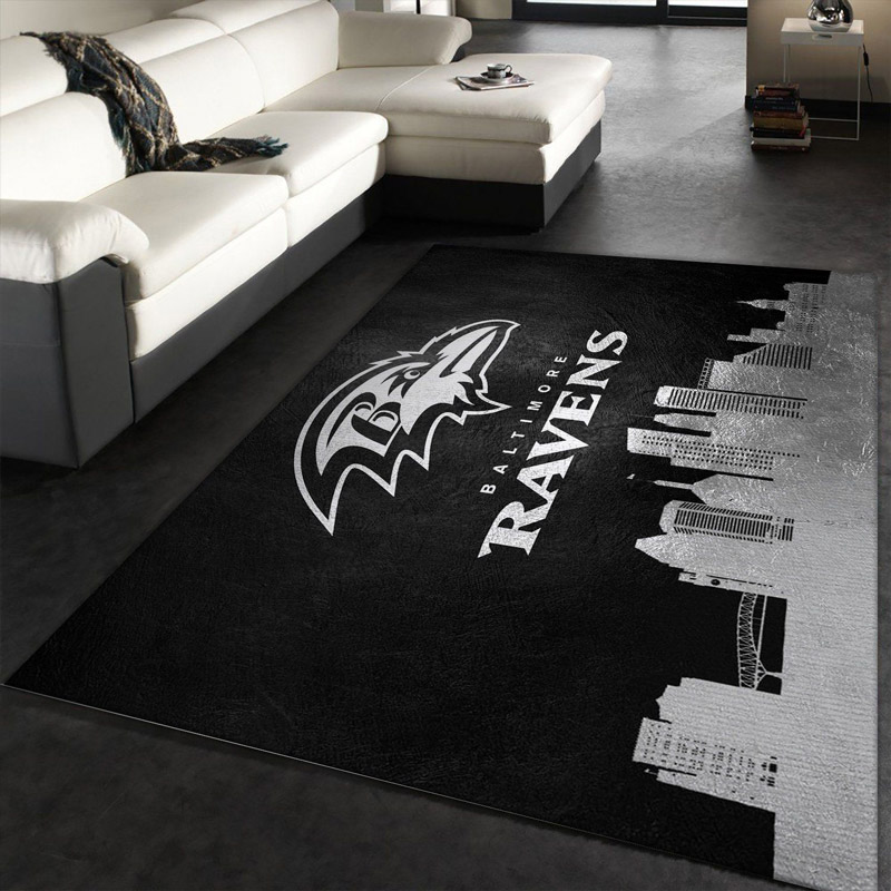 Baltimore Ravens Area Rug NFL Area Rug Bathroom Rugs Indoor Indoor Rugs Rectangle Carpet