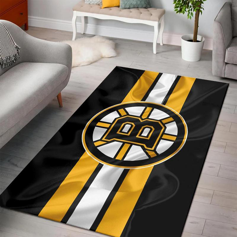 Boston Bruins Area Rug NHL Area Rug Bathroom Rug Indoor Rugs Rectangle Carpet