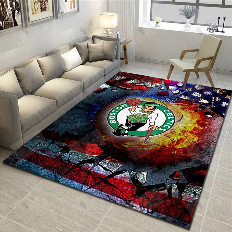 Boston Celtics Area Rug NBA Area Rug Bathroom Rugs Indoor Rugs Rectangle Carpet