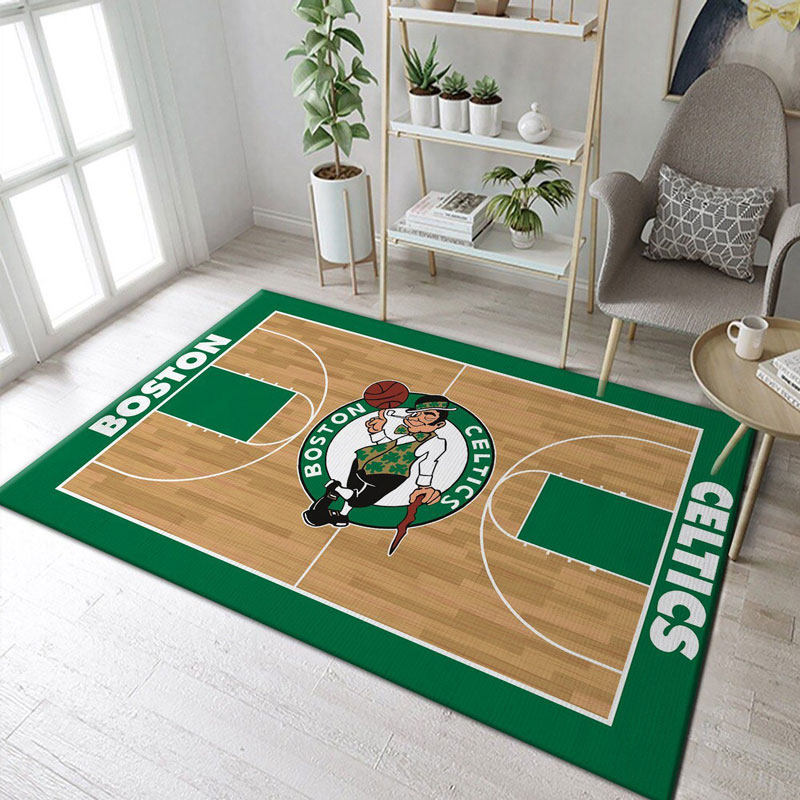 Boston Celtics Rug NBA Area Rug Bathroom Rugs Indoor Indoor Rug Rectangle Carpet