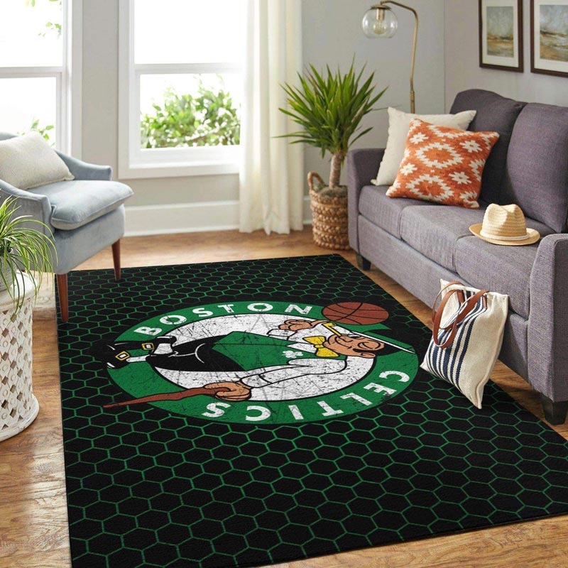 Boston Celtics Rug NBA Area Rug Living Room Area Rug Indoor Rugs Rectangle Carpet
