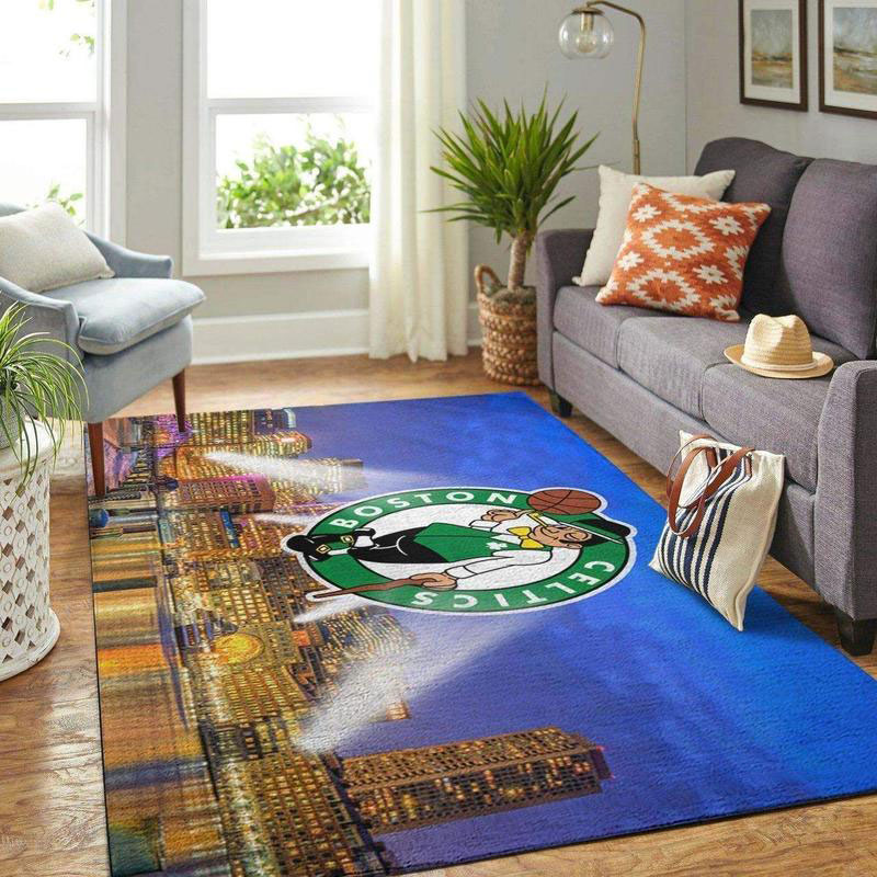 Boston Celtics Rug NBA Area Rug Dining Room Rug Indoor Indoor Rug Rectangle Carpet