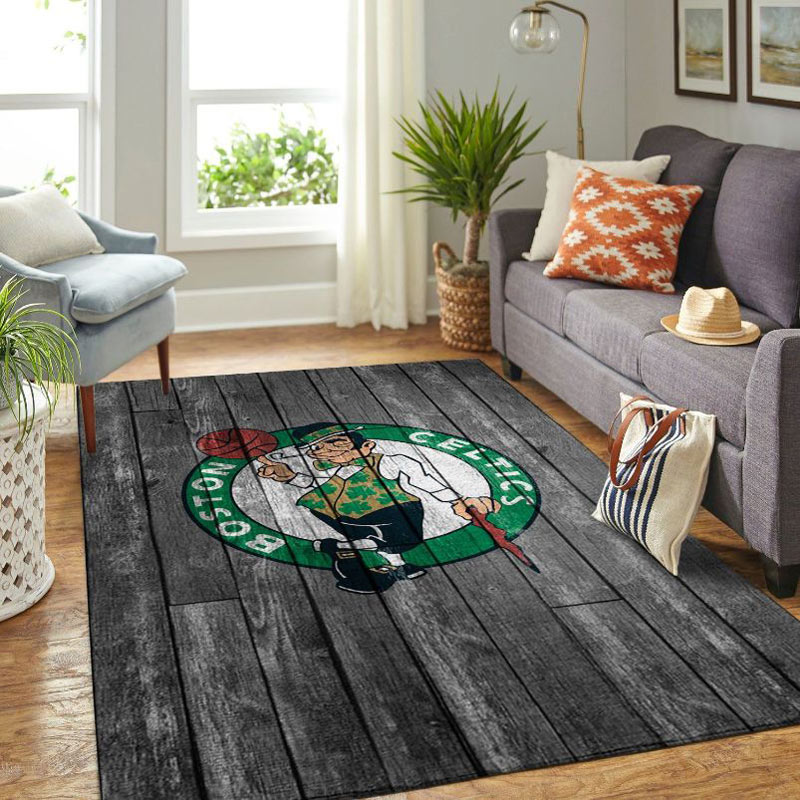 Boston Celtics Area Rug NBA Area Rug Living Room Area Rug Indoor Rugs Rectangle Carpet