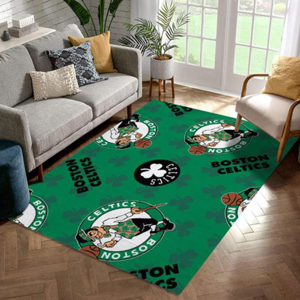 Boston Celtics Area Rug NBA Area Rug Bedroom Area Rug Indoor Rugs Rectangle Carpet