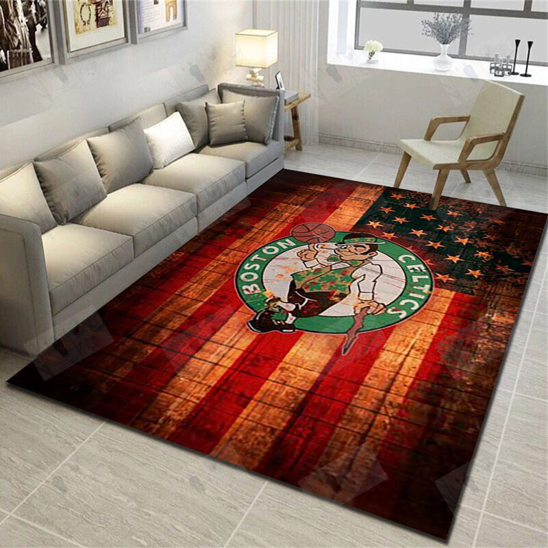 Boston Celtics Area Rug NBA Area Rug Bedroom Rug Indoor Rug Rectangle Carpet