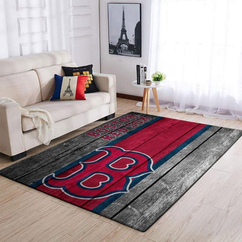 Boston Red Sox Area Rug MLB Area Rug Bathroom Rug Indoor Indoor Rugs Rectangle Carpet