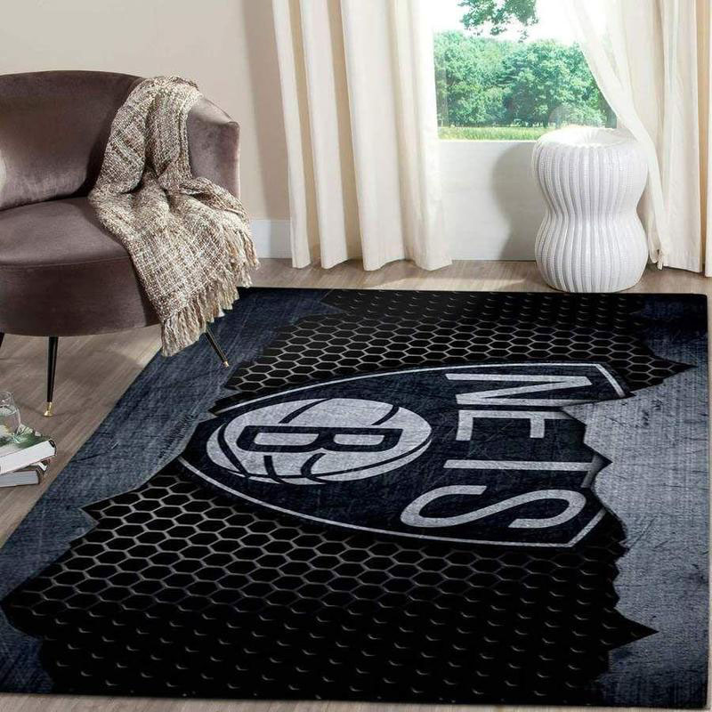 Brooklyn Nets Rug NBA Area Rug Bathroom Rug Indoor Rug Rectangle Carpet