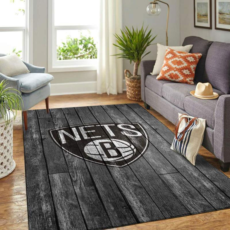 Brooklyn Nets Rug NBA Area Rug Living Room Rug Indoor Rug Rectangle Carpet