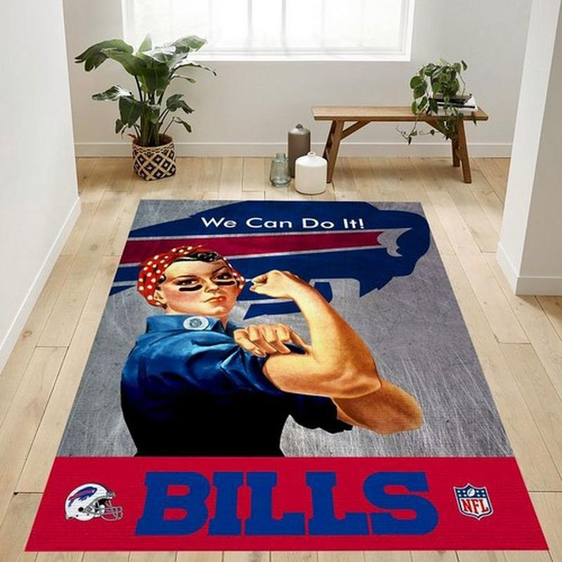 Buffalo Bills Rug NFL Area Rug Bedroom Rug Indoor Rugs Rectangle Carpet