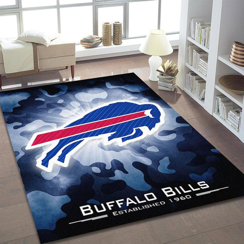 Buffalo Bills Rug NFL Area Rug Bathroom Rugs Indoor Indoor Rugs Rectangle Carpet