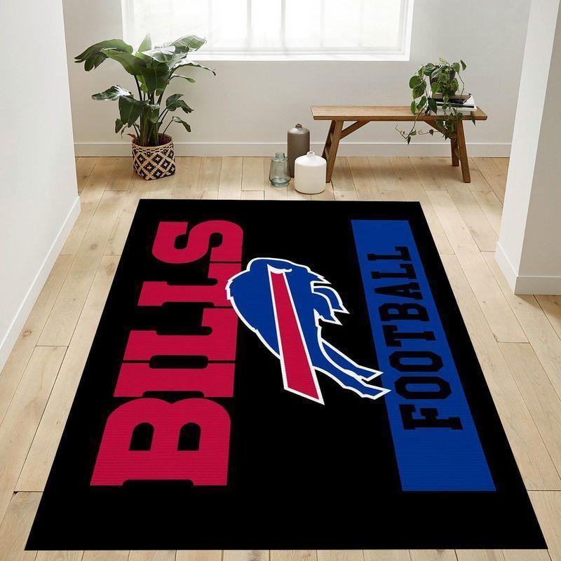 Buffalo Bills Area Rug NFL Area Rug Dining Room Rugs Indoor Rugs Rectangle Carpet