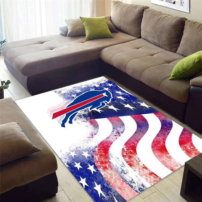 Buffalo Bills Area Rug NFL Area Rug Bedroom Area Rug Indoor Indoor Rugs Rectangle Carpet