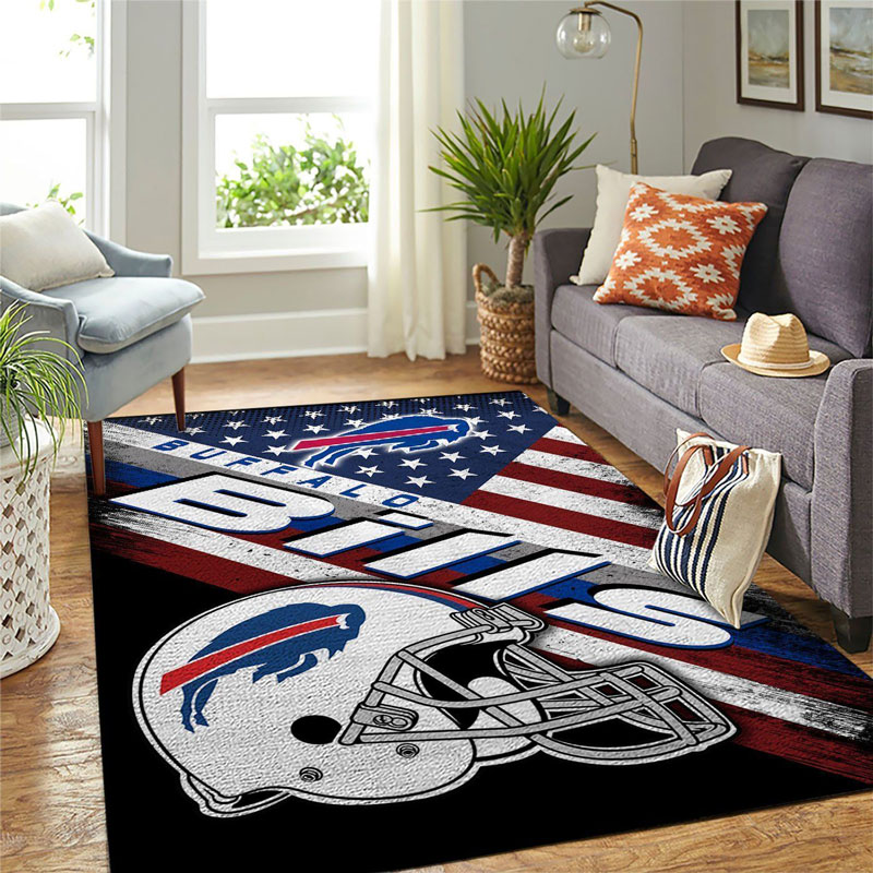 Buffalo Bills Rug NFL Area Rug Bedroom Rug Indoor Indoor Rug Rectangle Carpet