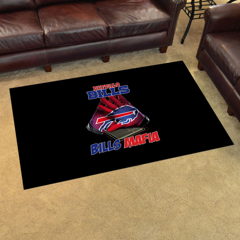 Buffalo Bills Area Rug NFL Area Rug Dining Room Rugs Indoor Rug Rectangle Carpet