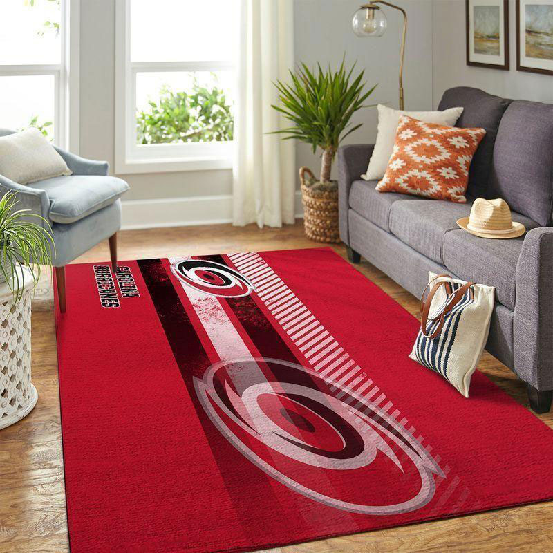 Carolina Hurricanes Area Rug NHL Area Rug Living Room Area Rug Indoor Rug Rectangle Carpet