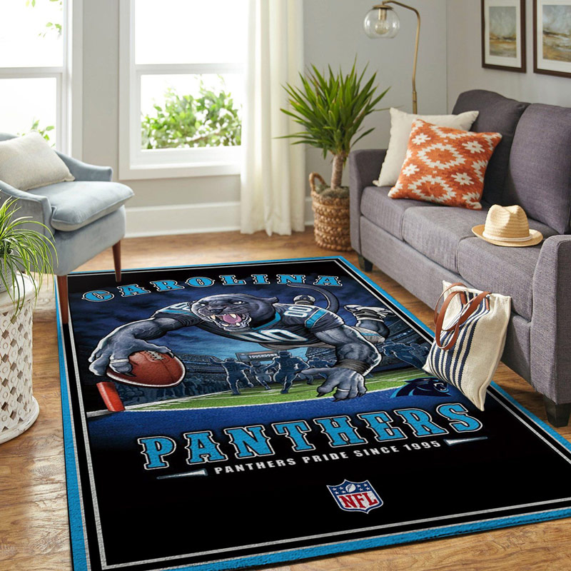 Carolina Panthers Area Rug NFL Area Rug Bedroom Area Rug Indoor Rug Rectangle Carpet