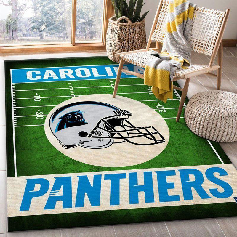 Carolina Panthers Rug NFL Area Rug Bathroom Rug Indoor Rug Rectangle Carpet