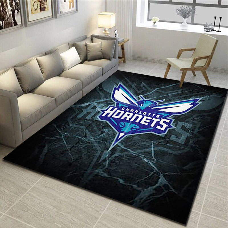 Charlotte Hornets Rug NBA Area Rug Bathroom Rugs Indoor Rugs Rectangle Carpet