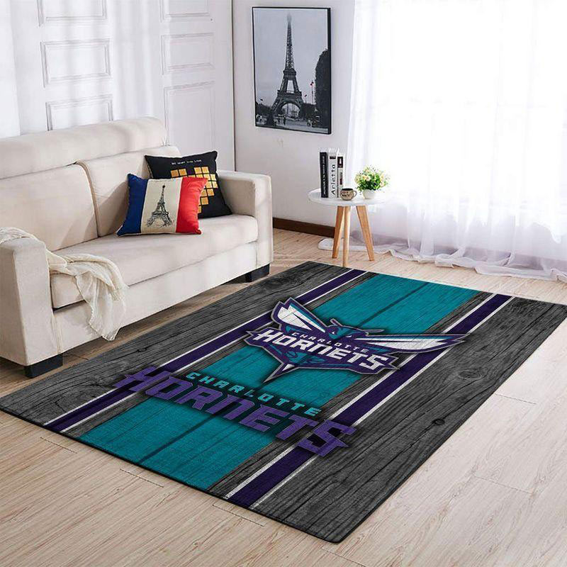 Charlotte Hornets Rug NBA Area Rug Bathroom Rug Indoor Rug Rectangle Carpet