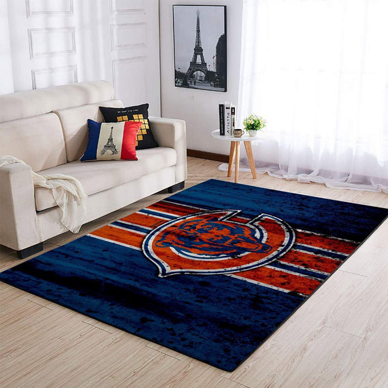 Chicago Bears Rug NFL Area Rug Bedroom Area Rug Indoor Indoor Rugs Rectangle Carpet