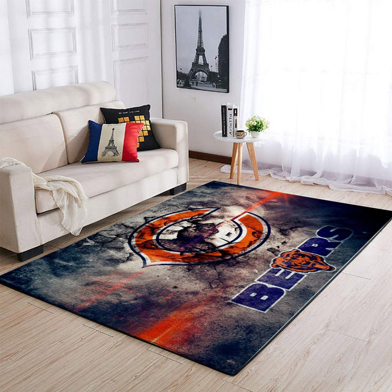 Chicago Bears Rug NFL Area Rug Dining Room Rug Indoor Rugs Rectangle Carpet