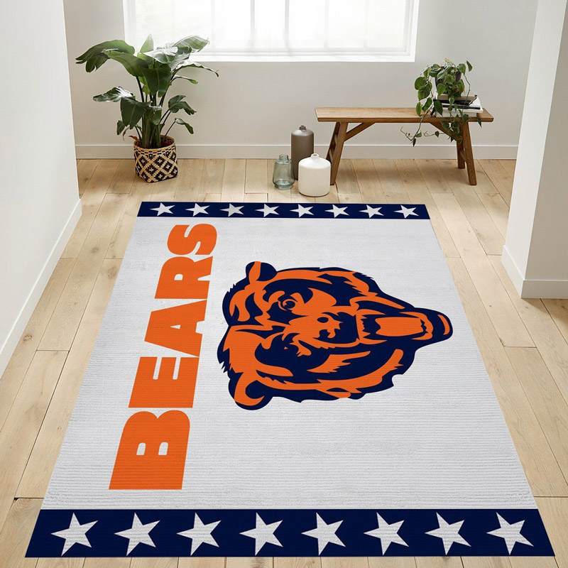 Chicago Bears Area Rug NFL Area Rug Kitchen Rug Indoor Indoor Rug Rectangle Carpet